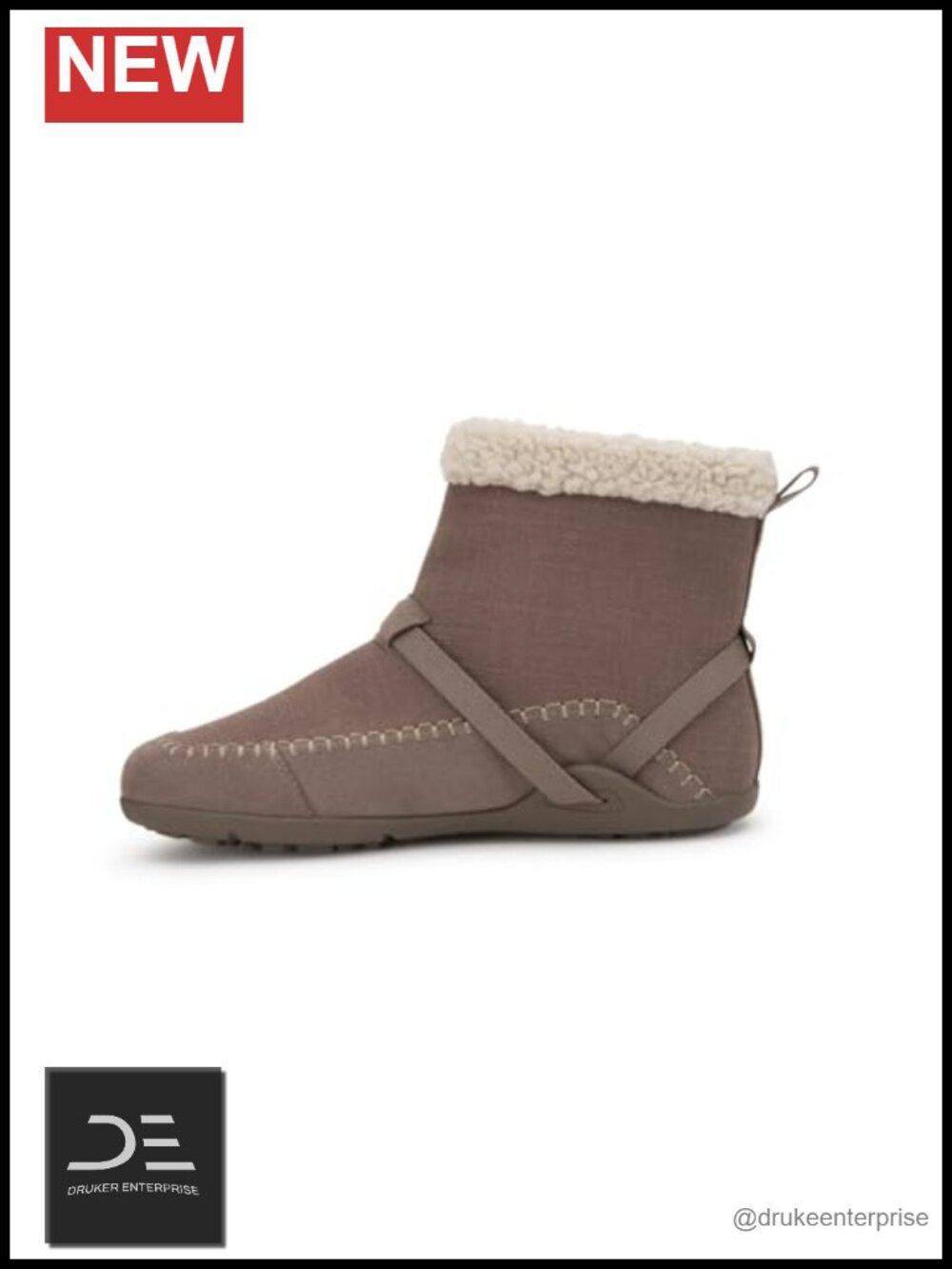 Xero Shoes Ashland Women's Vegan Ankle Boots with Faux Shearling Collar